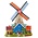 Matix Magnetic polystone windmill with house - grey/blue