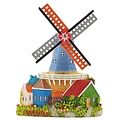 Matix Magnetische Windmühle aus Polystone mit Haus – blau/grün
