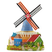 Matix Magnetic polystone windmill with house - blue/green
