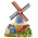 Matix Magneet polystone stellingmolen met huisje - blauw/groen