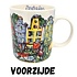 Ter Steege souvenirs Mug Amsterdam - rotes Fahrrad - Brücke und Grachtenhäuser