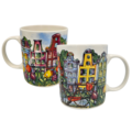 Ter Steege souvenirs Mok Amsterdam - rode fiets - brug en grachtenpandjes