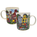 Ter Steege souvenirs Mug Amsterdam - rotes Fahrrad - Brücke und Grachtenhäuser