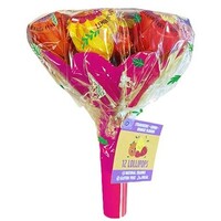 Becky`s Lollipop Bouquet with 12 Fruit Lollipops
