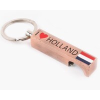 Matix Sleutelhanger opener I love Holland koper