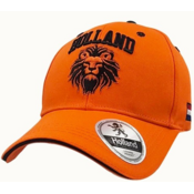 TTD Gifts Orangefarbene Holland-Mütze mit schwarzer Stickerei – Löwe & Holland