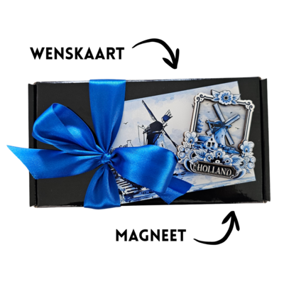 Typisch Hollands Luxury Delft Blue gift set (Mugs and Stroopwafels)  - Copy