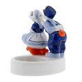 Heinen Delfts blauw Delft blue kissing couple tealight holder