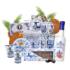 Typisch Hollands Delft Blue Christmas hamper with - Stroopwafels, liqueur and chocolate