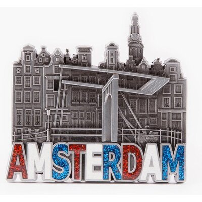 Matix Magneet  Amsterdam - Tin met gekleurde letters