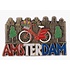 Matix Magneet Amsterdam brons - Gevelhuizen en rode fiets