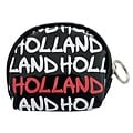 Robin Ruth Fashion Geldbörse mit Reißverschluss – Schwarz mit rotem und weißem Aufdruck „Holland“