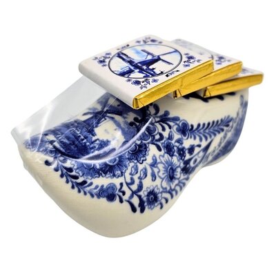Matix Klomp Delfts blauw met 3 mini chocoladetabletten