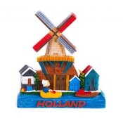 Matix Magneet Holland met molenlandschap - klompbootje