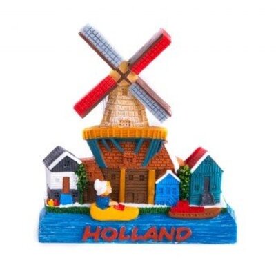 Matix Magneet Holland met molenlandschap - klompbootje