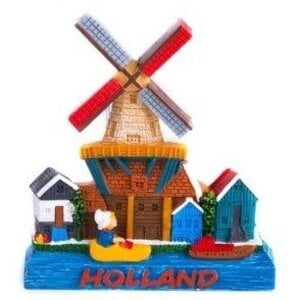 Matix Magneet Holland met molenlandschap - klompbootje