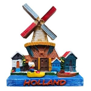 Matix Magneet Holland met molenlandschap - klompbootje