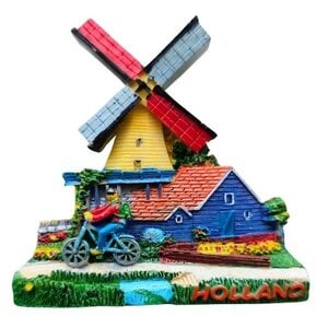 Matix Magneet Holland - Molen met fietser.