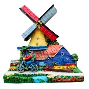 Matix Magnet Holland – Windmühle mit Radfahrer.