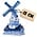 Matix Delft Blue Tower Mill in PVC gift box 12CM