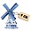 Matix Poldermolen Delfts blauw 9CM