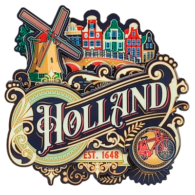 Matix Magnet Holland - Ornaments - Vintage - Windmills and Houses