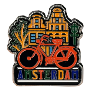 Matix Magnet Amsterdam Häuser und Orange Fahrrad