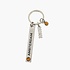 Matix Keychain plate with rhinestone Amsterdam - silver