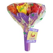 Becky`s Lollipop Bouquet with 12 Fruit Lollipops (Purple)