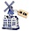 Matix Windmill Amsterdam - Delft Blue - Small