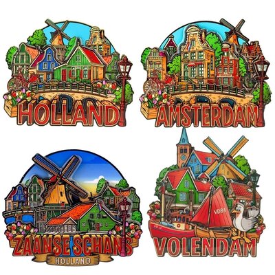 Matix Souvenirmagneten - set van 4 Holland vibes
