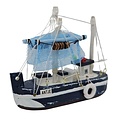 Typisch Hollands Antique fishing boat blue/white 10.5cm