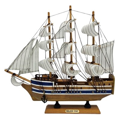 Typisch Hollands Wooden Scale Model The Golden Hind - 33 cm