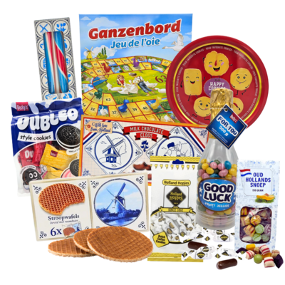 Typisch Hollands Nederlands familie cadeau en spellenpakket - Ganzenbord