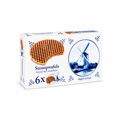 Stroopwafels (Typisch Hollands) Stroopwafels 6x1 Pack - 180 gram