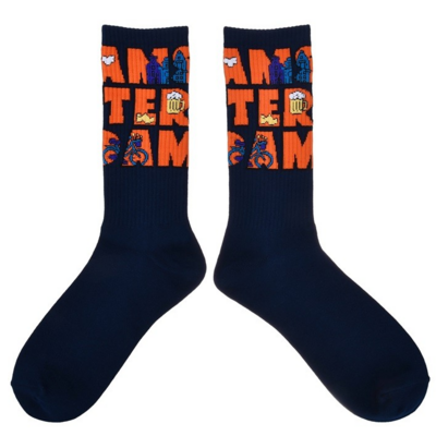 Robin Ruth Men's socks Amsterdam - Black-Orange - size 41-46