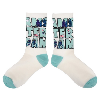 Robin Ruth Damensocken Amsterdam - Weiß-blau Größe 36-41