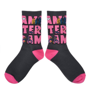Robin Ruth Damensocken Amsterdam - Schwarz-Rosa - Größe 36-41