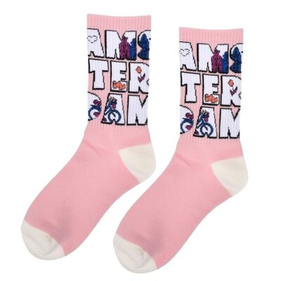Robin Ruth Damessokken Amsterdam - Roze-Wit- maat 36-41