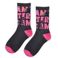 Robin Ruth Damensocken Amsterdam - Schwarz-Rosa - Größe 36-41