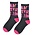 Robin Ruth Damensocken Amsterdam - Schwarz-Rosa - Größe 36-41