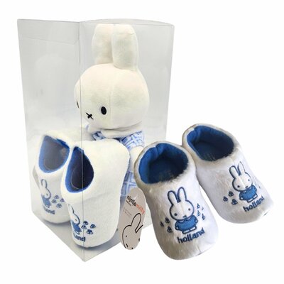 Nijntje (c) Miffy Geschenkset – Kuscheltier und Babyschuhe (0–6 Monate)