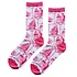 Holland sokken Women's socks -White-Pink- size 36-42