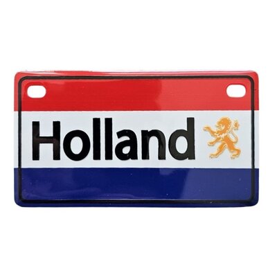 TTD Gifts Magneet  kentekenplaat Holland - Rood-Wit-Blauw