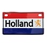 TTD Gifts Magnetisches Nummernschild Holland - Rot-Weiß-Blau