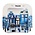 Matix Metal ashtray - Amsterdam - Delft Blue