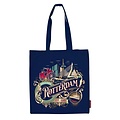 Matix Tas katoen Rotterdam ornaments blauw