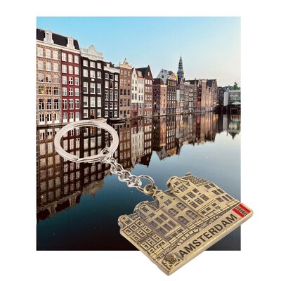 matix Sleutelhanger gracht Amsterdam - brons