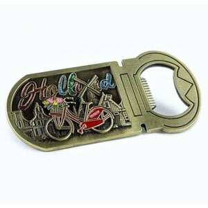 Matix Magnetischer Fahrradflaschenöffner mit Glitzerbuchstaben Holland - Bronze