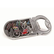 Matix Magnetic bicycle bottle opener with glitter letters Holland - tin
